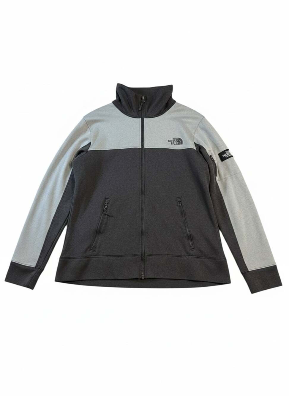 The North Face Women's Shastina Full Zip Fleece Jacket Gray Colorblock XL
